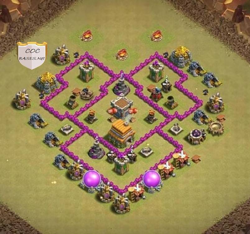 clash of clans town hall 6 trophy base 2023