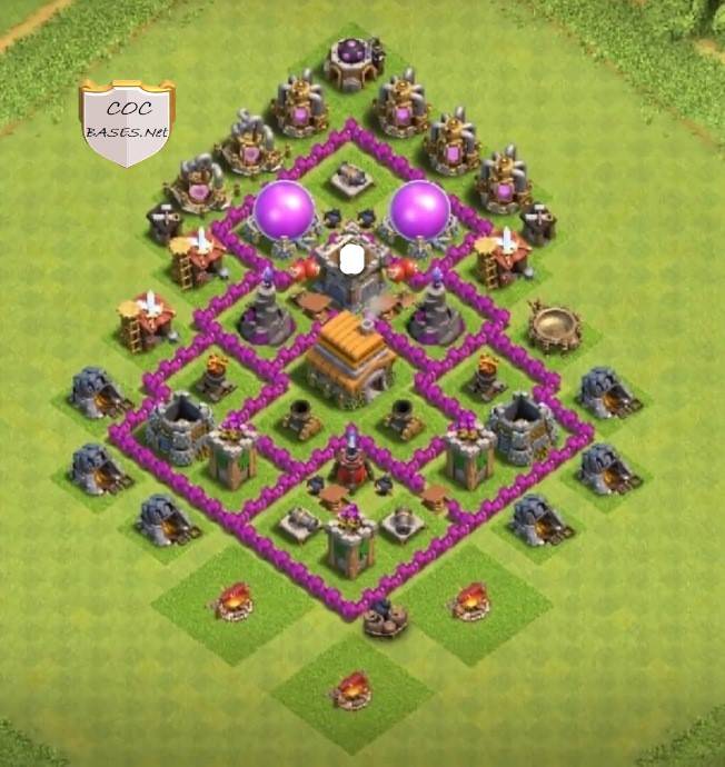 clash of clans town hall 6 trophy base layout