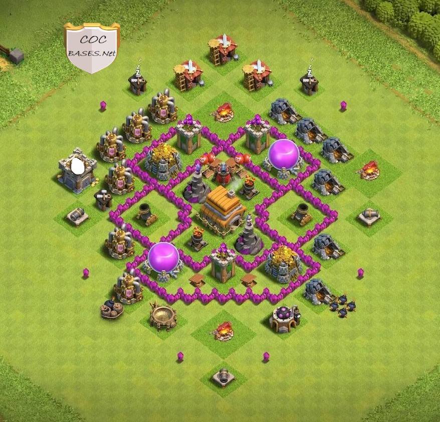 clash of clans town hall 6 trophy base