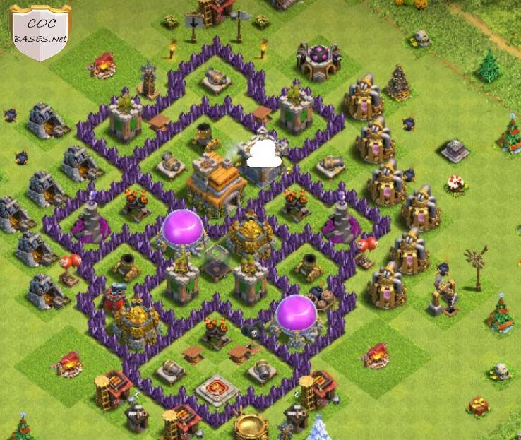 clash of clans town hall 7 hybrid base