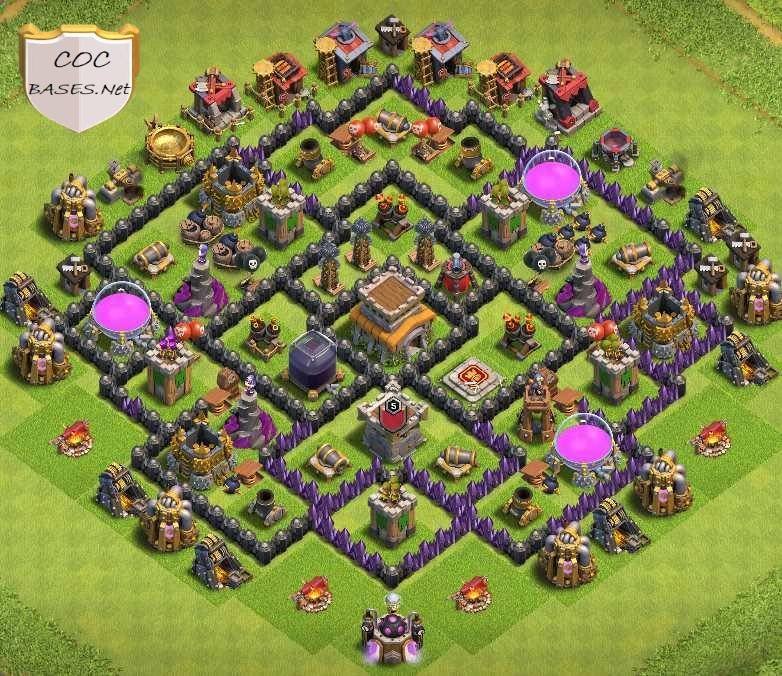 clash of clans town hall 8 trophy base layout