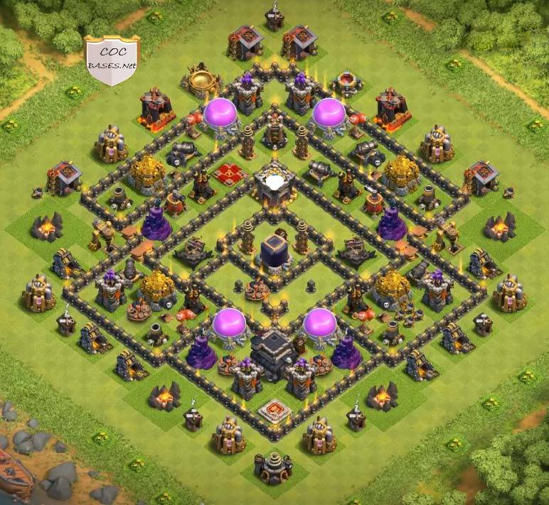 clash of clans town hall 9 base war layout design