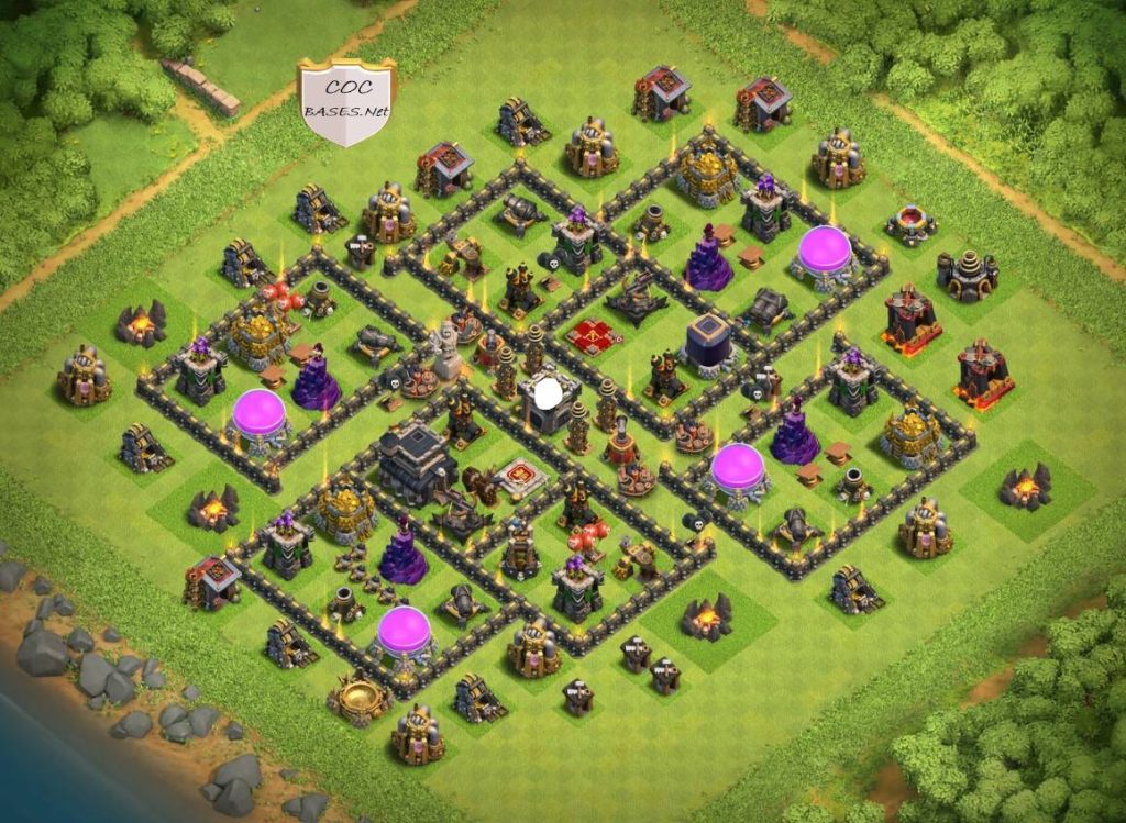 clash of clans town hall 9 base with link