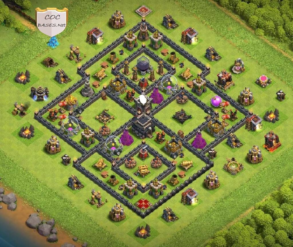 clash of clans town hall 9 farming base