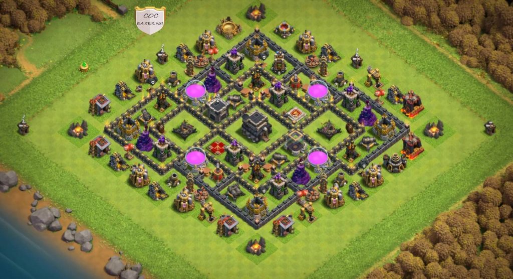 clash of clans town hall 9 trophy base 2023