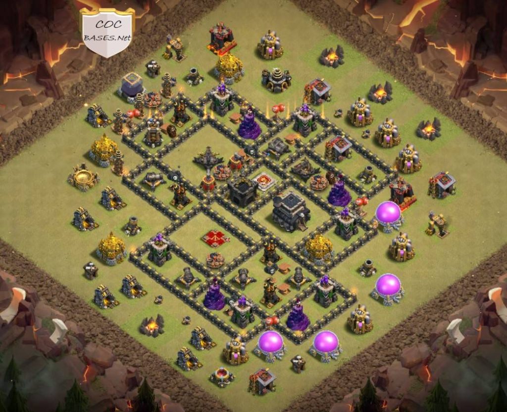 clash of clans town hall 9 trophy base layout
