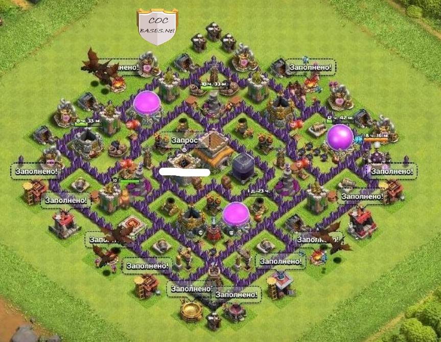 clash of clans trophy Town Hall 8 Base Anti Everything