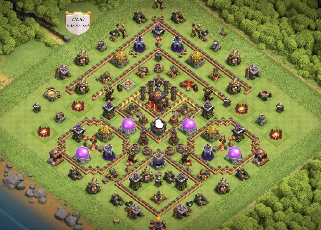 clash of clans trophy th10 base