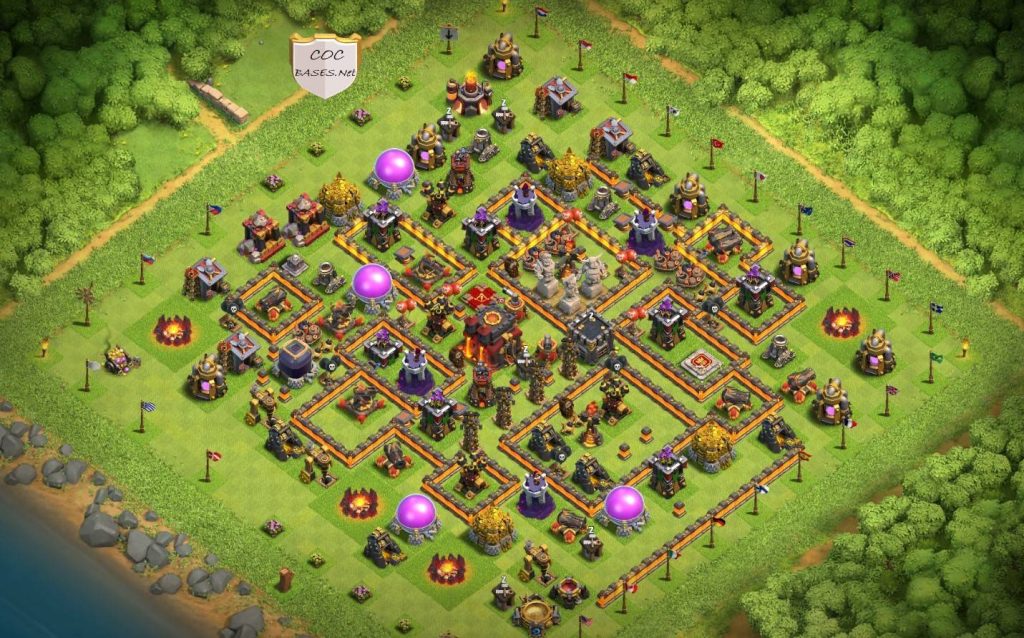 clash of clans trophy th10 base hd images