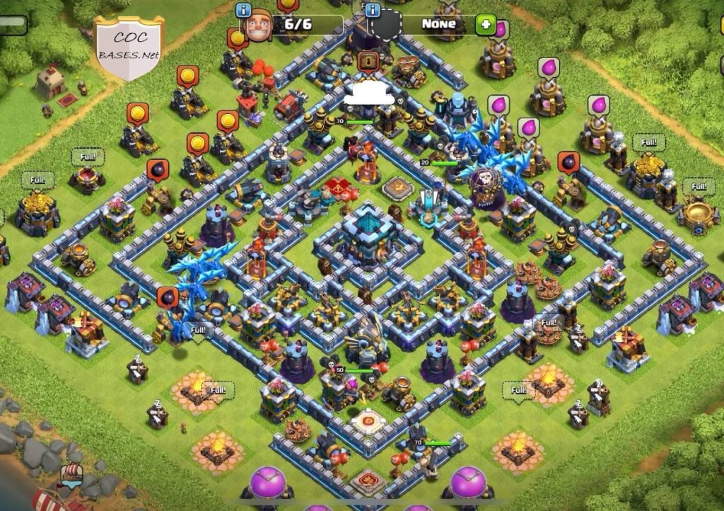 clash of clans trophy th13 base link anti all troops