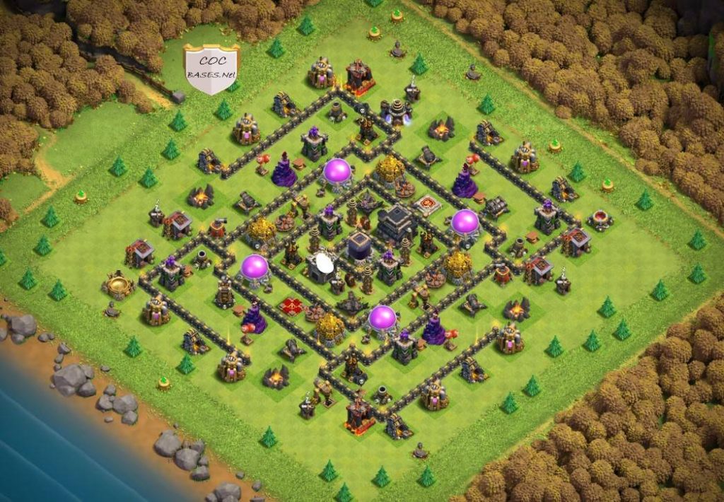 clash of clans trophy th9 layout 2023