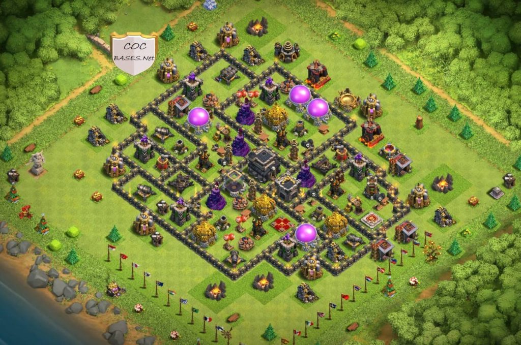 clash of clans trophy th9 layout Anti everything