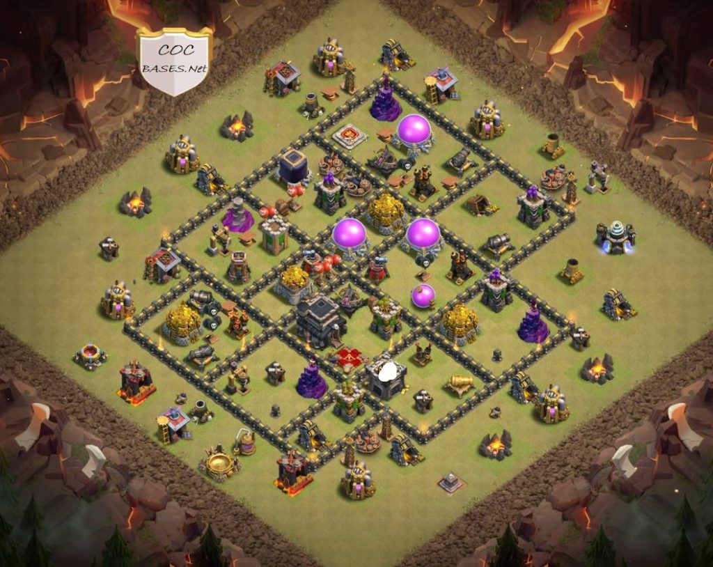 clash of clans trophy th9 layout anti air copy link