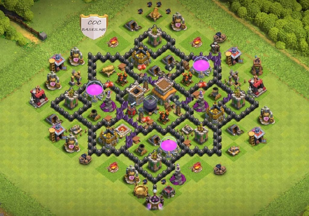 clash of clans trophy town hall 8 anti loot base