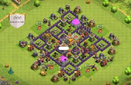 clash of clans trophy uncommon th7 base