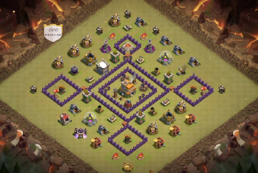 clash of clans trophy undefeated th7 base