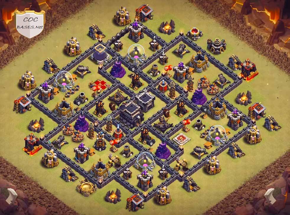 clash of clans war base town hall 9 layout design