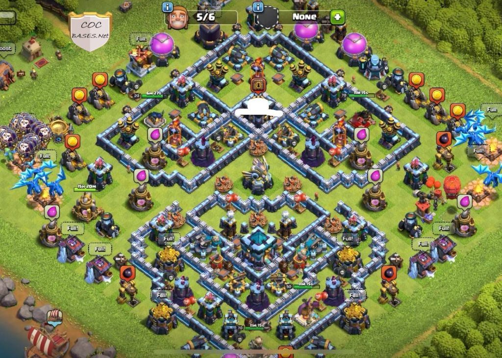 clash of clans war th13 town hall base