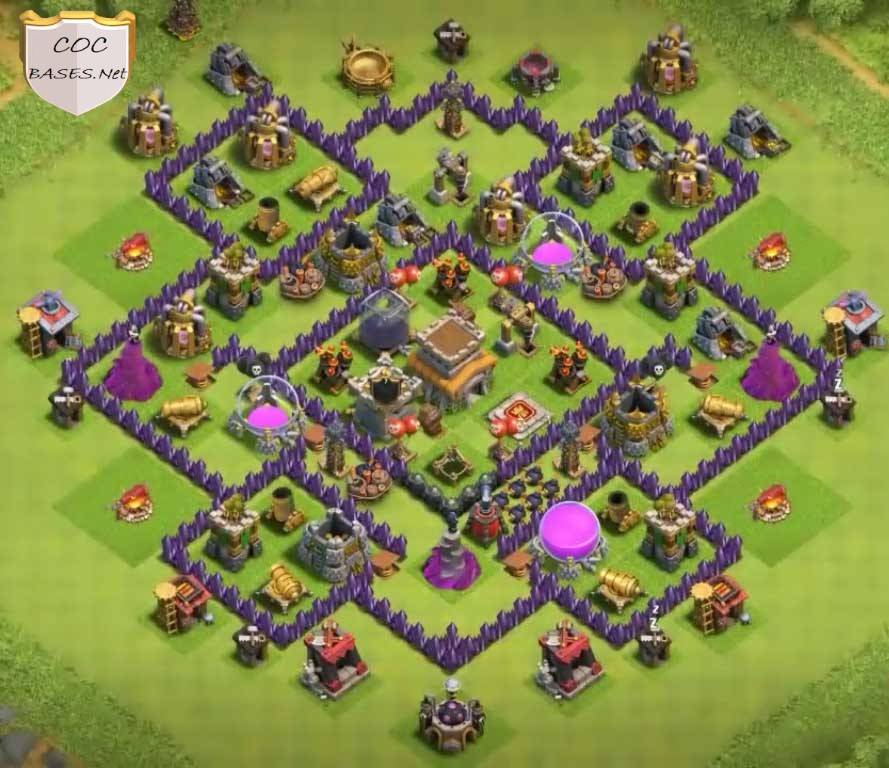 coc Town Hall 8 War Base Best Defense Layout Link