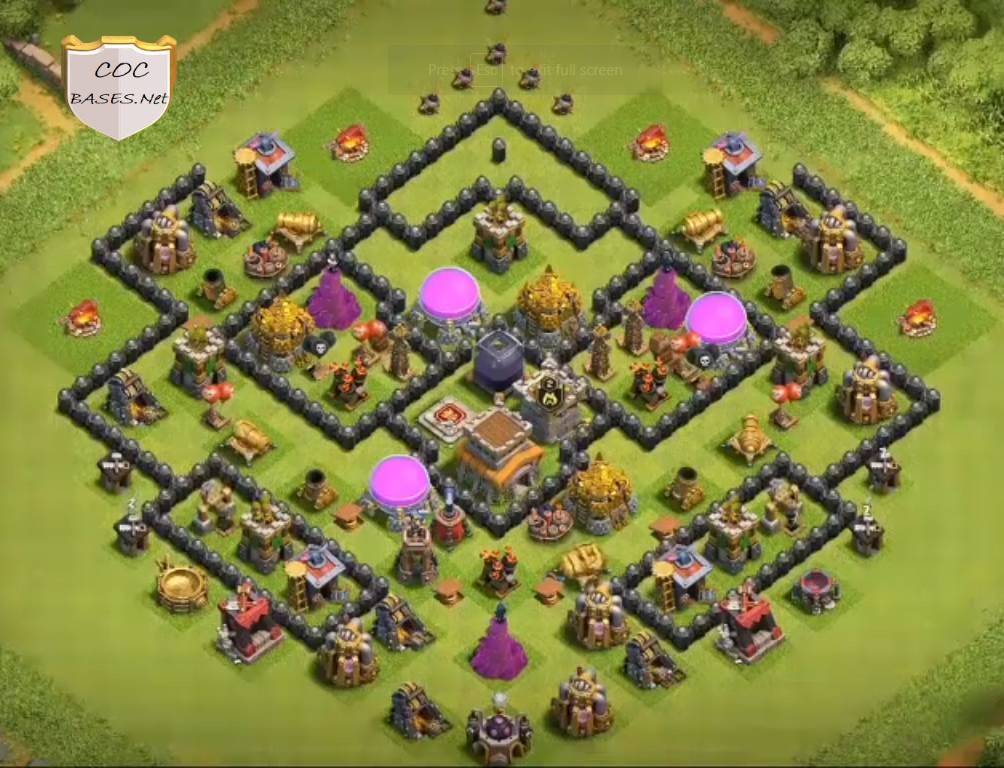 coc anti loot town hall 8 layout link