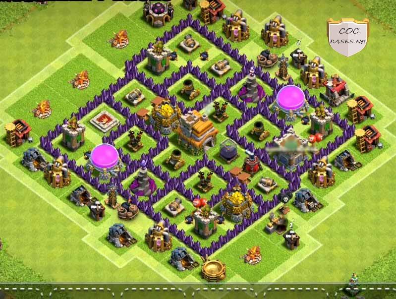 coc farming layout town hall 7 with link