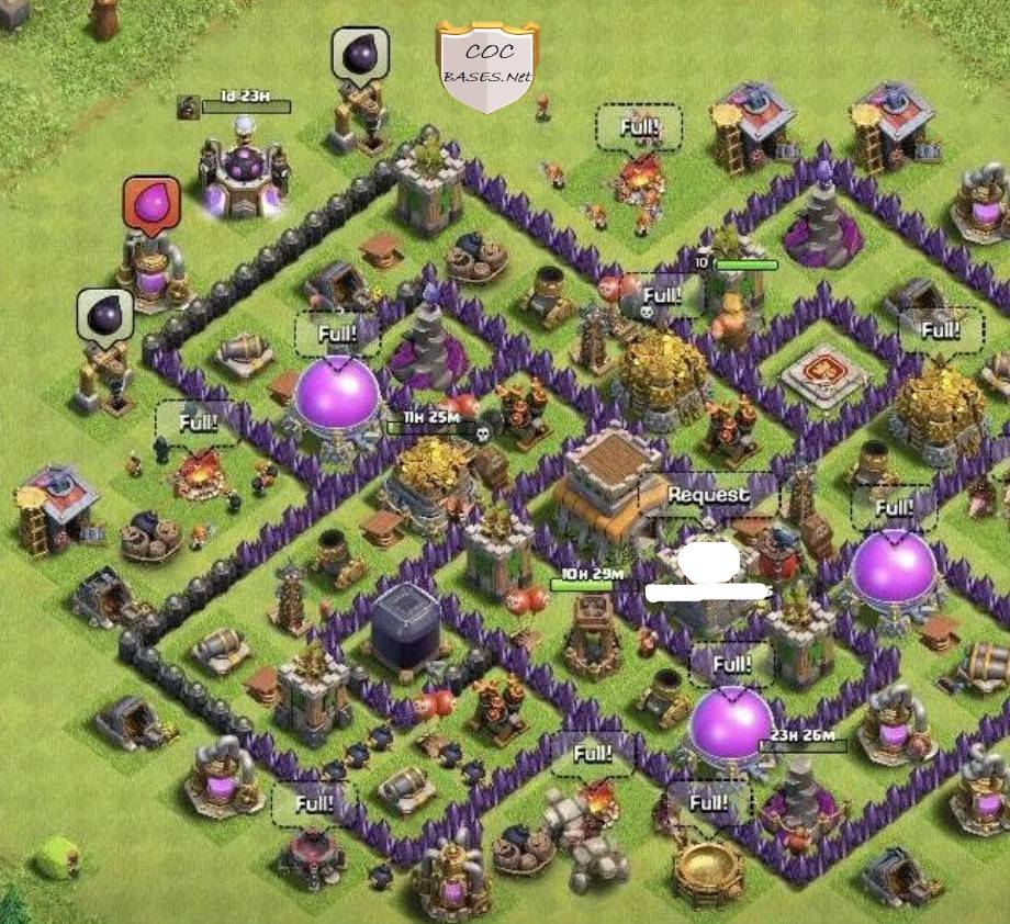 coc farming town hall 8 layout