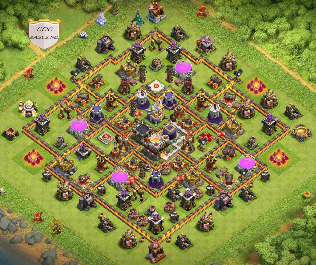 coc hybrid layout town hall 11 image download