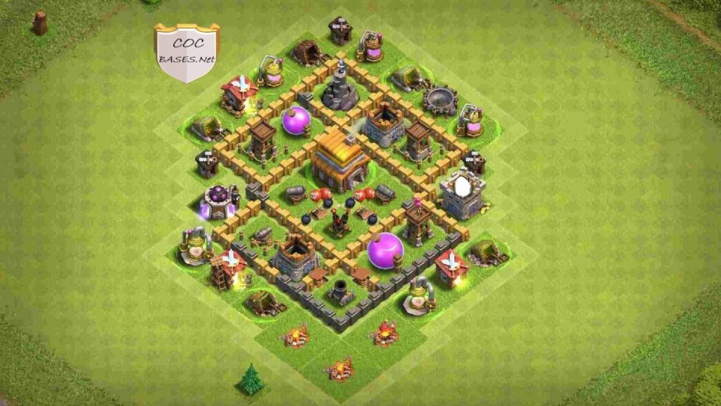 coc level 5 clan farming league layout link