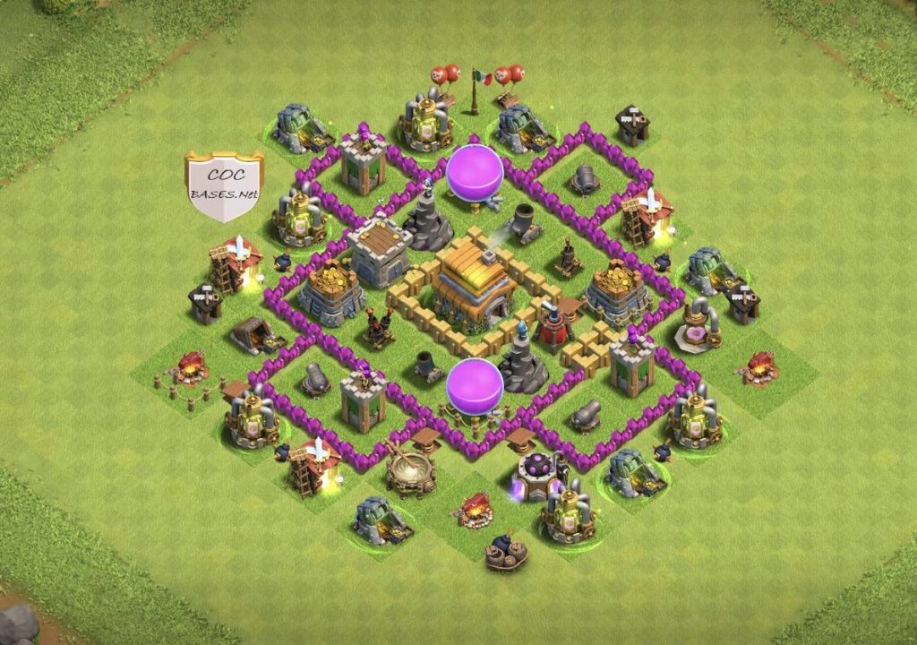 coc loot protection farming base town hall 6 link