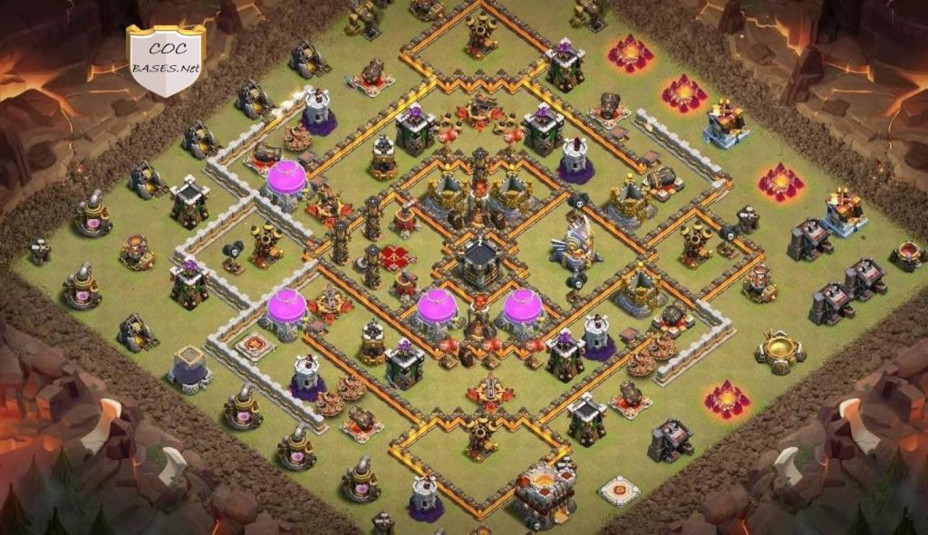 coc loot protection farming town hall 11 base layout link