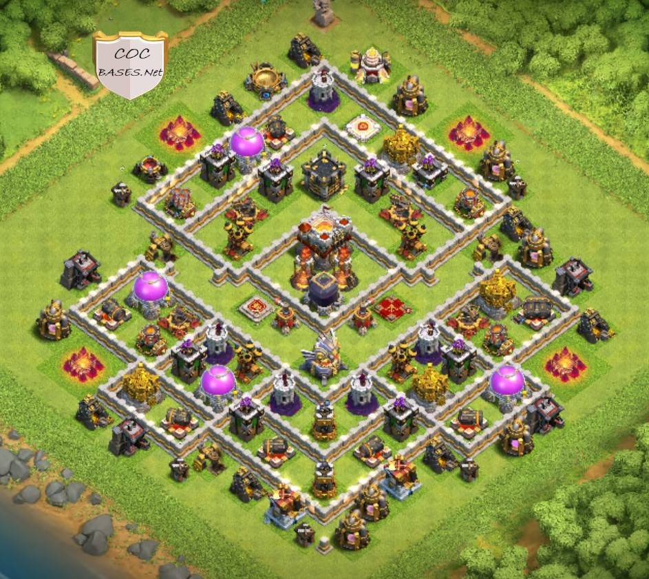 coc loot protection farming town hall 11 defense base