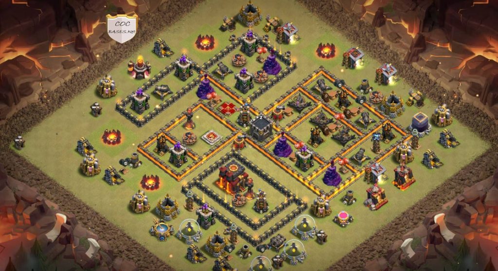 coc th10 trophy base 2023 anti everything