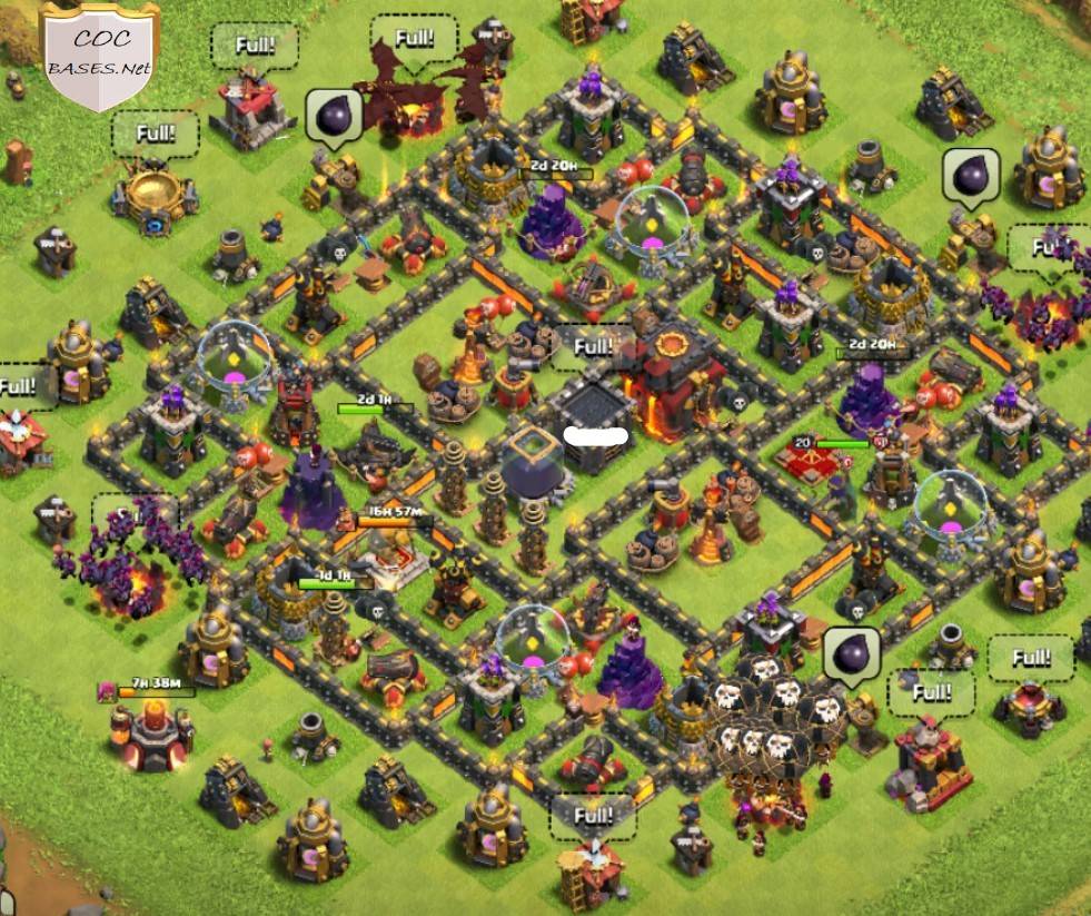 coc th10 trophy base design map link download