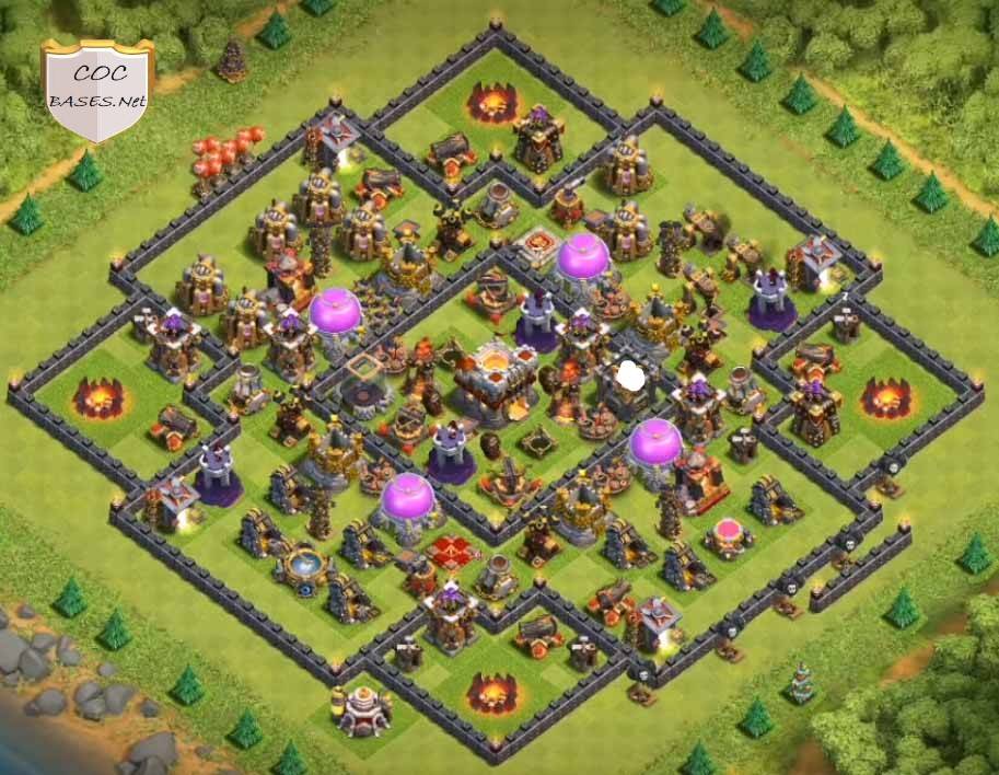 coc th10 trophy base design