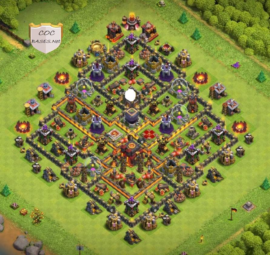 coc th10 trophy base layout link