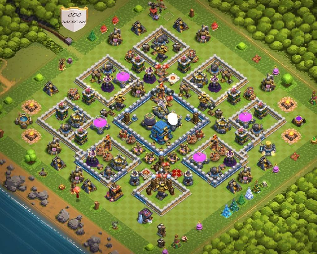 coc th12 hybrid base layout link