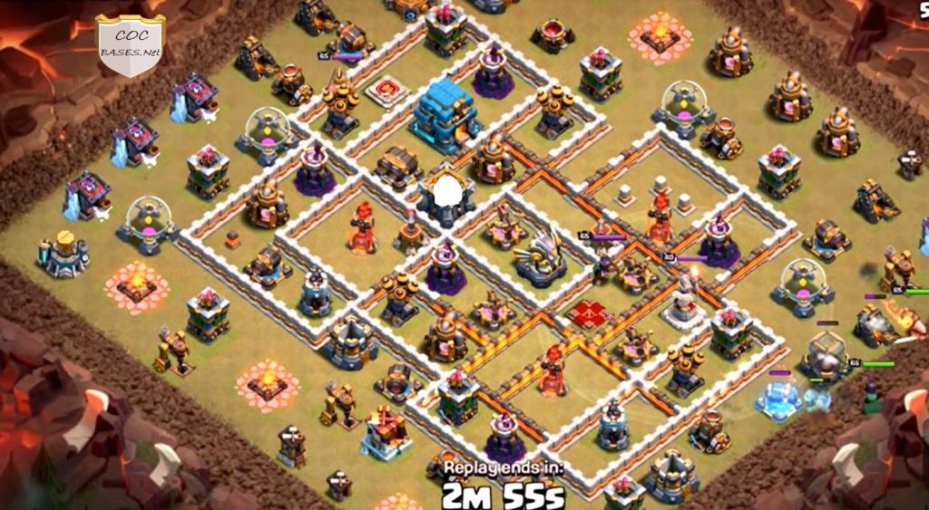 coc th12 war base anti 2 star