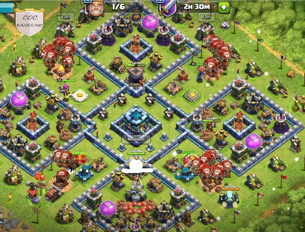 coc th13 hybrid base layout link