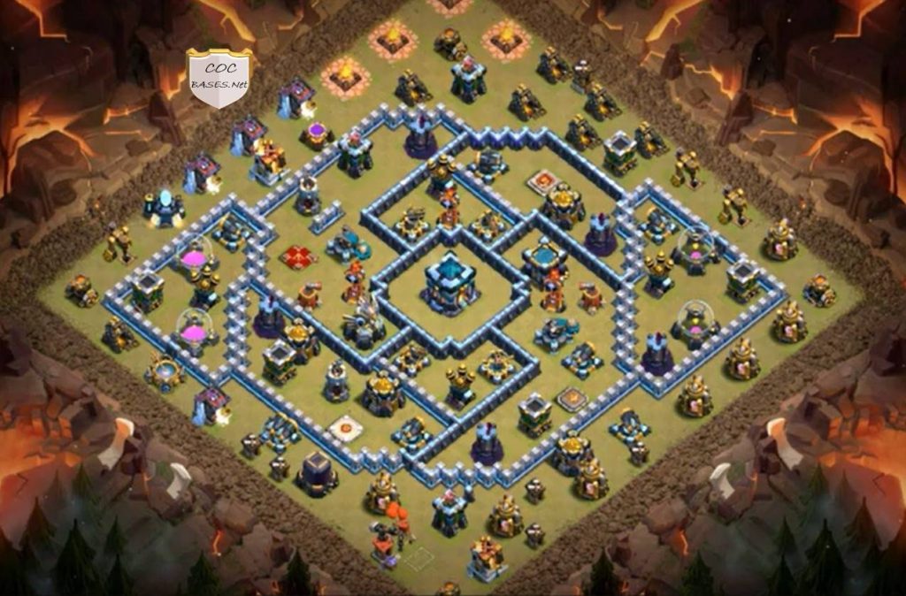 coc th13 trophy base design map link download