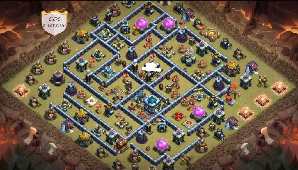 coc th13 war base photos