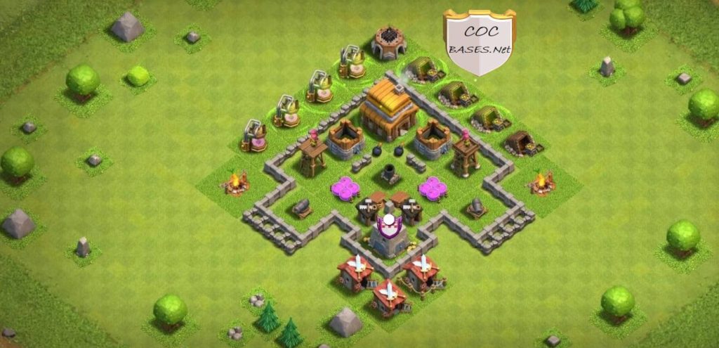 coc th4 farming base link