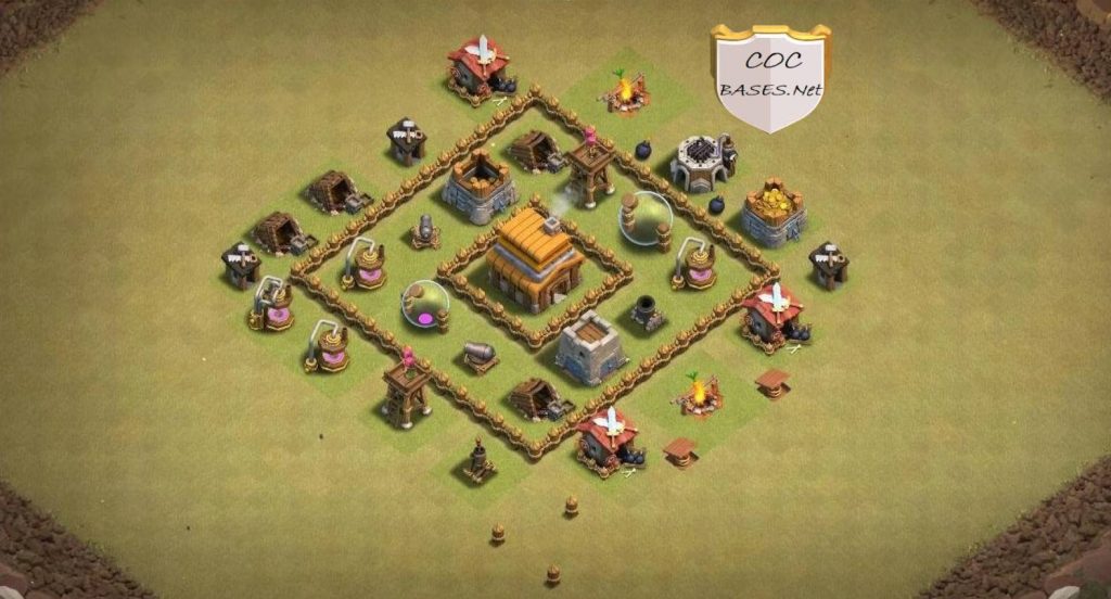 coc th4 farming layout link copy