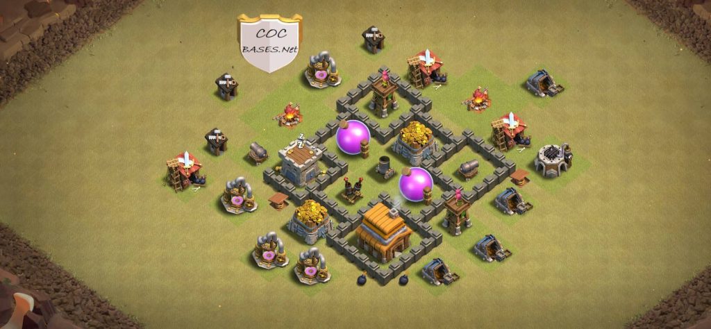 coc th4 new farming base