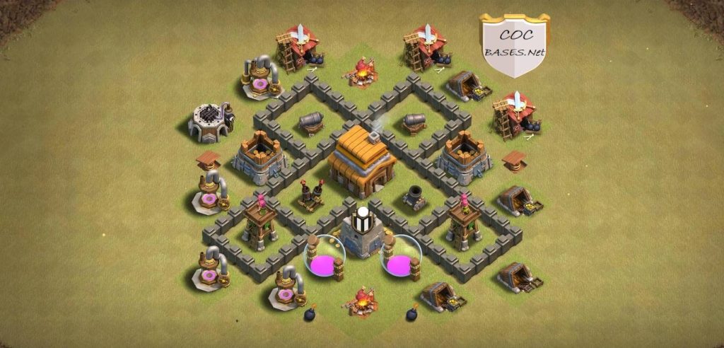 coc th4 village links for clan league