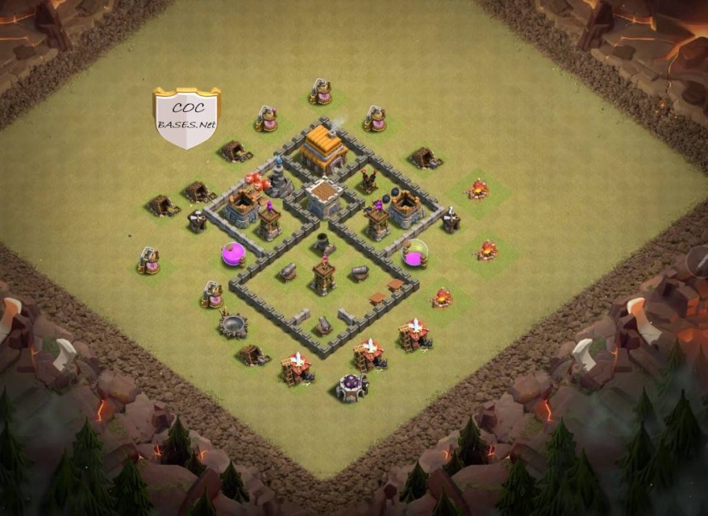 coc th5 base with link