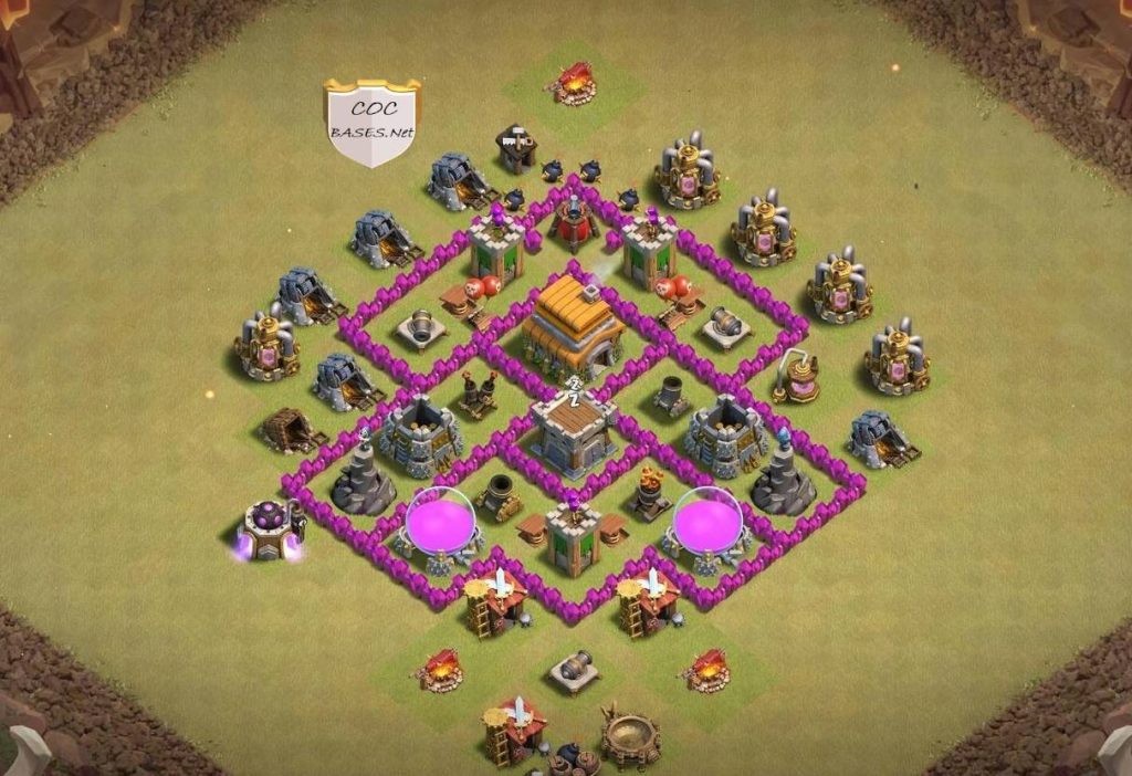 coc th6 base copy link anti 2 stars