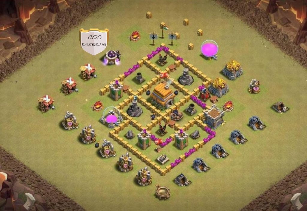 coc th6 village links for clan league