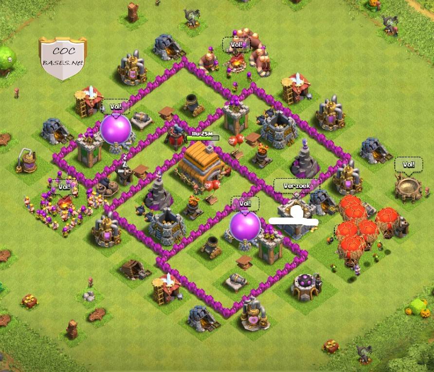 coc th6 war base design