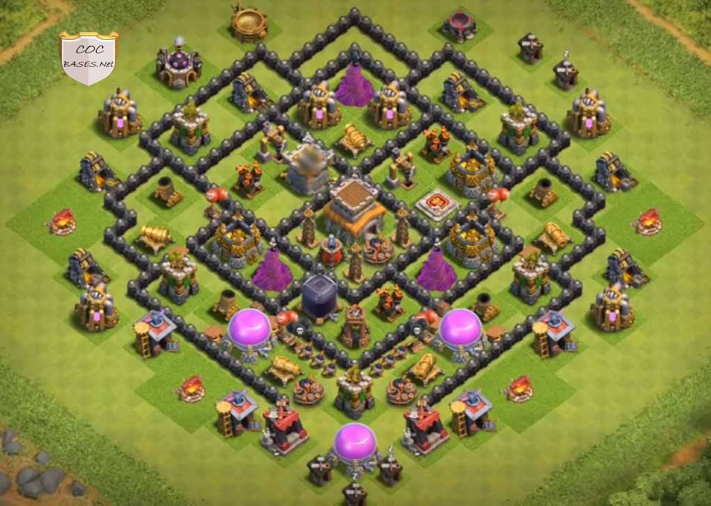 coc th8 base anti gowipe