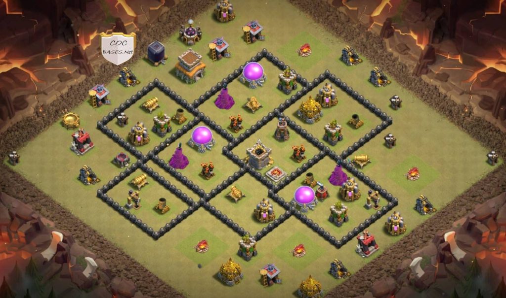 coc th8 base copy link anti 2 stars